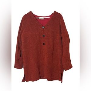 Venezia Vitale Woman's Red Plus Size Sweater Pullover Jumper Size 1X